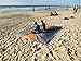 Sand Free Compact Beach Blanket – Extra Large - 10'X9' - Pocket Picnic Sheet For Outdoor Multiple Use | Best Mat For Travel & Festivals, Soft & Quick Drying Pocket With 4 Portable Hiking Sticks