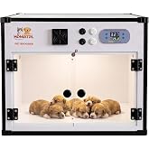 HDMATRL Puppy Incubator Large Intelligent Constant Temperature Pet Brooder with Air-Warming Design, Timed Ventilation, Suitable for Newborn Puppies, Kittens &amp; Small Mammals (White)