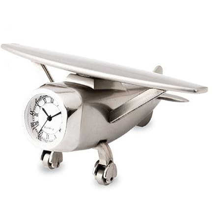 Billionbag Aeroplane Miniature Table Clock Paper Weight Office Desk Corporate Gift Home Decor