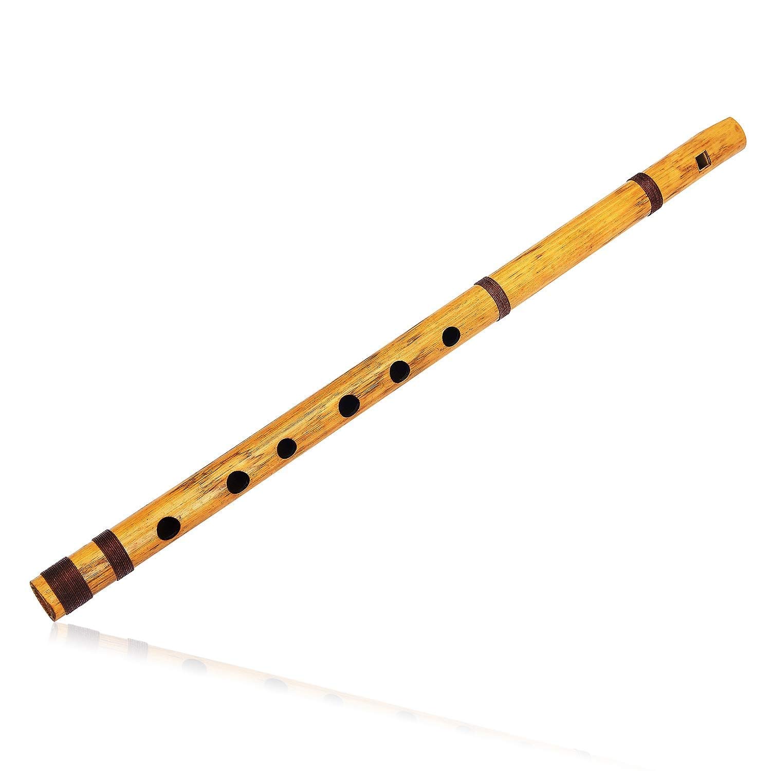 Unique Birthday Gift Ideas 17 Inch Authentic Indian Wooden Bamboo Flute In G Key Fipple Woodwind Musical Instrument Recorder Traditional Bansuri