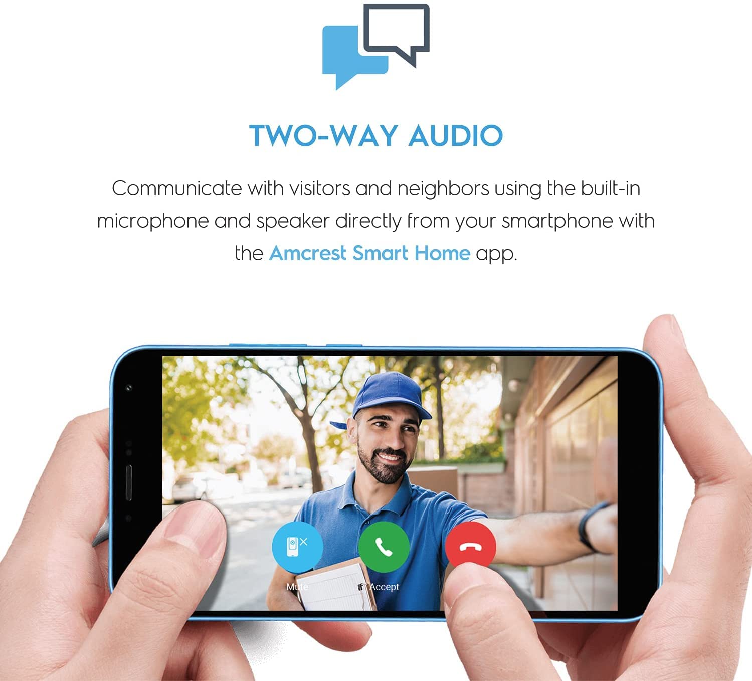 Amcrest 4MP Video Doorbell Camera Pro, Outdoor Smart Home 2.4GHz and