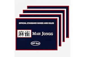 MFBRVN 2025 Official Mahjong Rules Cards - Large Print,Large Size 6.1 in - 4Pcs