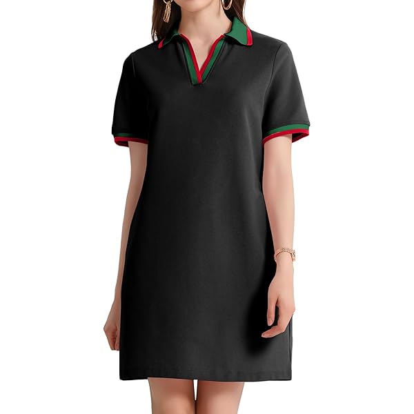 Amazon.com: Akklian Women's Polo Dresses Short Sleeve Lapel