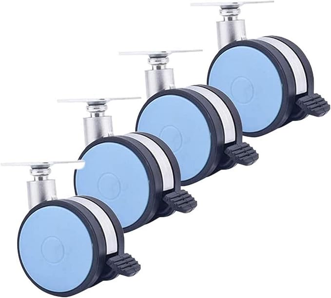 ZHFF Rollen, flach drehbares Rollenrad, Bürostuhlrolle, 2,5-Zoll