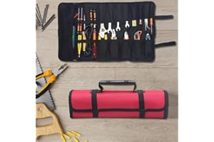 Without Tools for Wrench Screwdriver Pliers Roller Compartments Organisers/Canvas Roll up Pouch for Men/Small Socket Wallet -