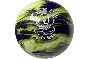 5 pin Bowling Balls -Cobra Pro Rubber Purple, Lime, White (Set of 2)