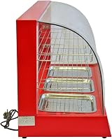 KuKoo 90cm Electric Food Warmer Cabinet Red Stainless Steel 3 Sliding Doors view 3