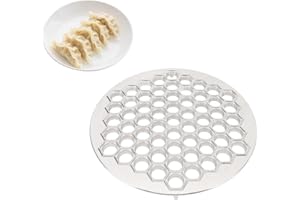 Russian Dumpling Maker, 61 Holes Ravioli Maker Press, Aluminum Alloy Pelmeni Meat Dumplings Maker Mold for Home Restaurant Ki