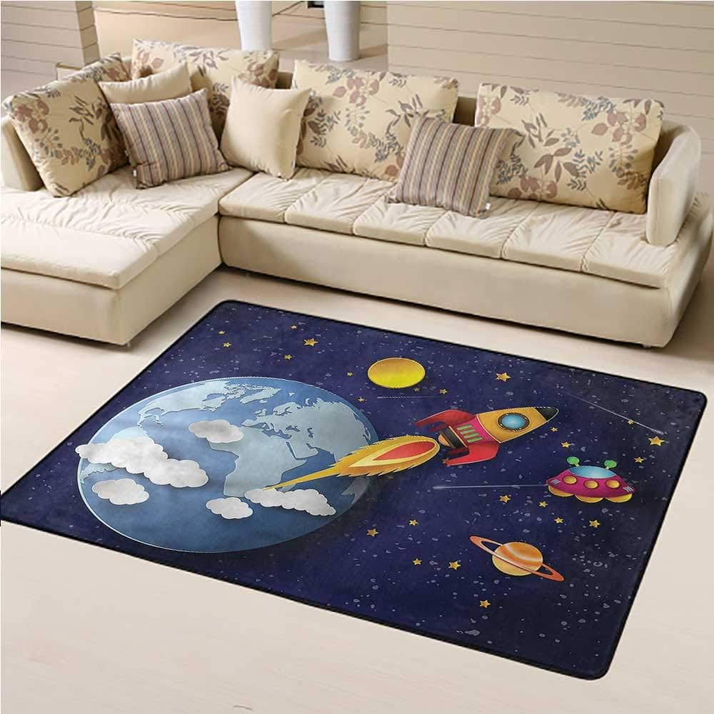 Soft Large Area Rug Outer Space Nursery Rug Playmat Rugs