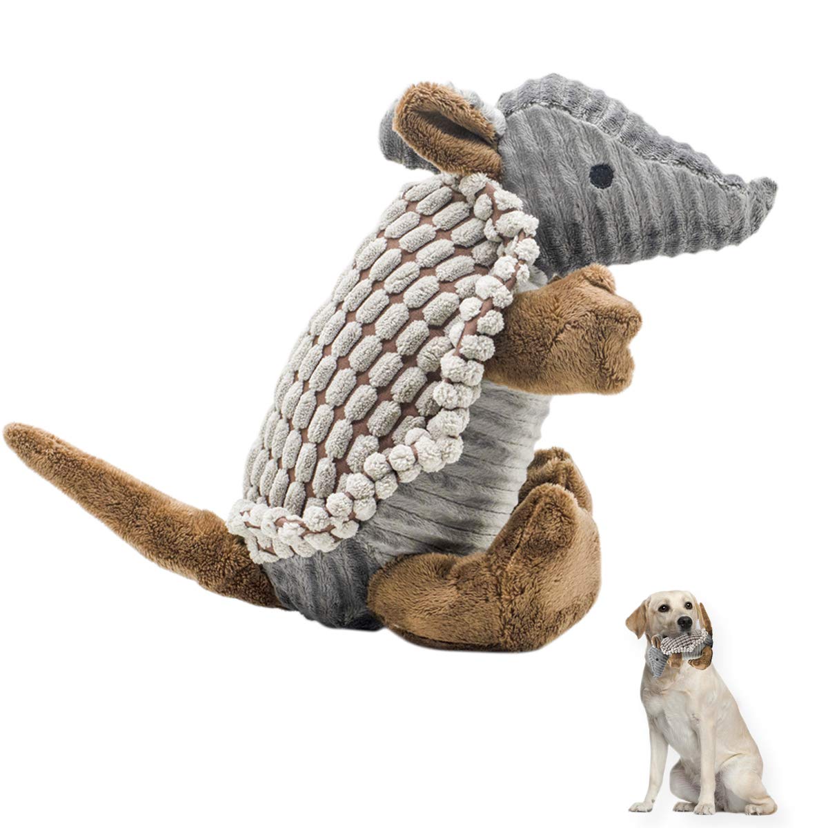 Starlight Baby Armadillo Plush Dog Toys with Squeaker Design, Corn Plush Dog Chew Cuddly Toys for Dogs, Multiple Sizes