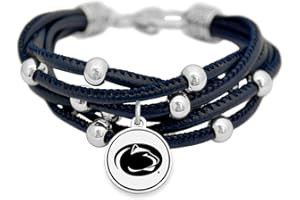 FTH Leather Strand Bracelet with Logo and Lobster Clasp