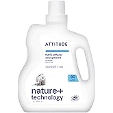 ATTITUDE Liquid Fabric Softener, Plant-Based & Vegan, HE Compatible, Naturally Derived, Wildflowers Scent, 80 Loads, 67.6 Fl Oz
