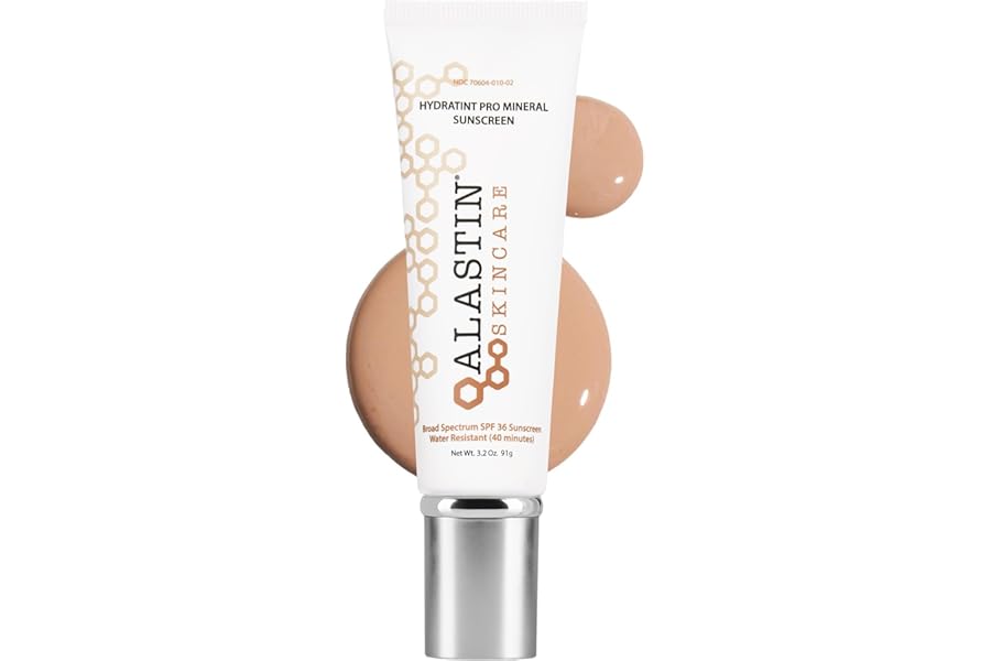 ALASTIN Skincare HydraTint Pro Mineral Sunscreen SPF 36 (3.2 oz) | 2-in-1 Tinted Daily Sunblock Moisturizer for Face & Neck | Fragrance-Free, Water Resistant
