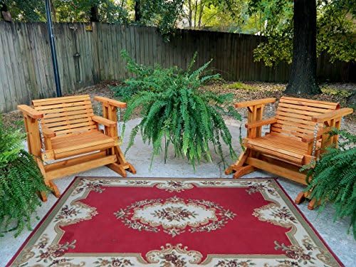 Southern Swings Heavy Duty Stained Single Glider Patio Chair