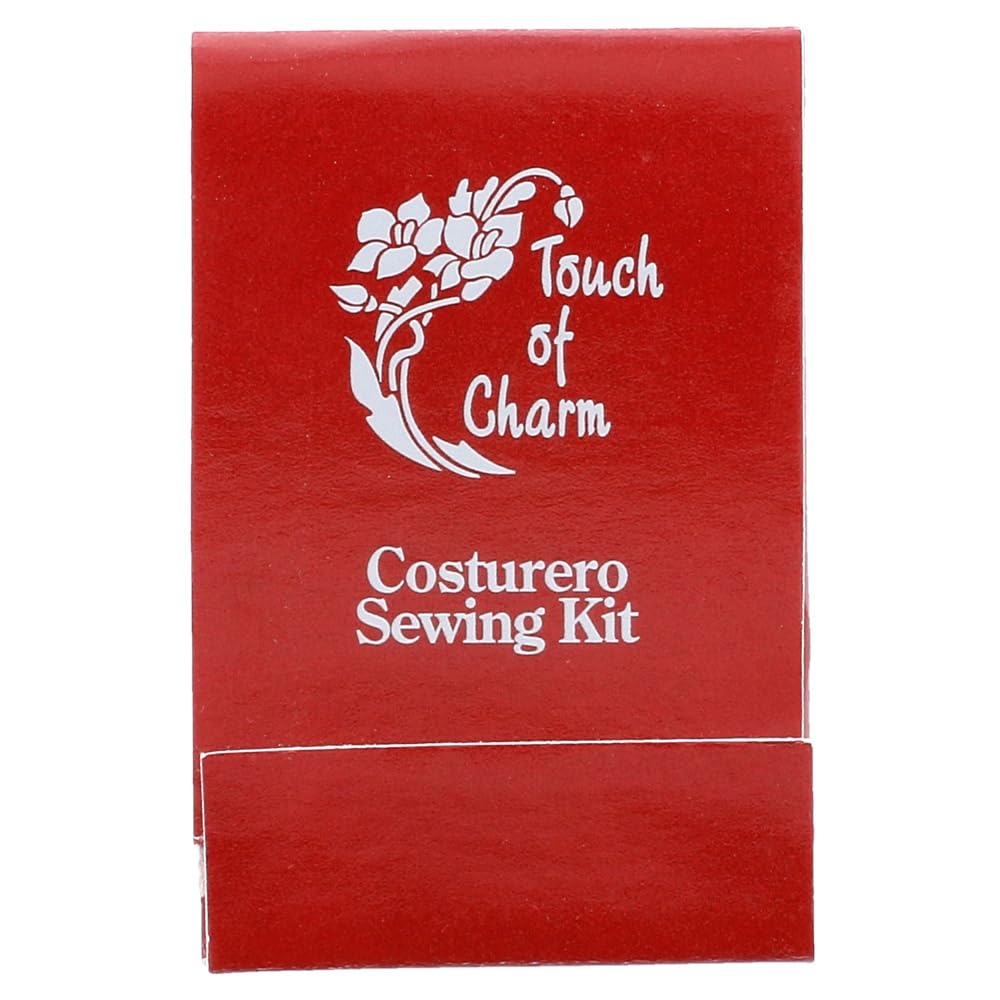 Garcia de Pou Sewing Kit Touch of Charm in Box, 4.7 x 7.1 cm, Red, 7.1 x 4.7 x 30 cm