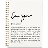 ShowDraven Lawyer Gifts Spiral Notebook, Law School Gifts for Women Men Journal, Law School Essentials Office Supplies, Lawyer Attorney Notebook, 5.5x8.3 Inch