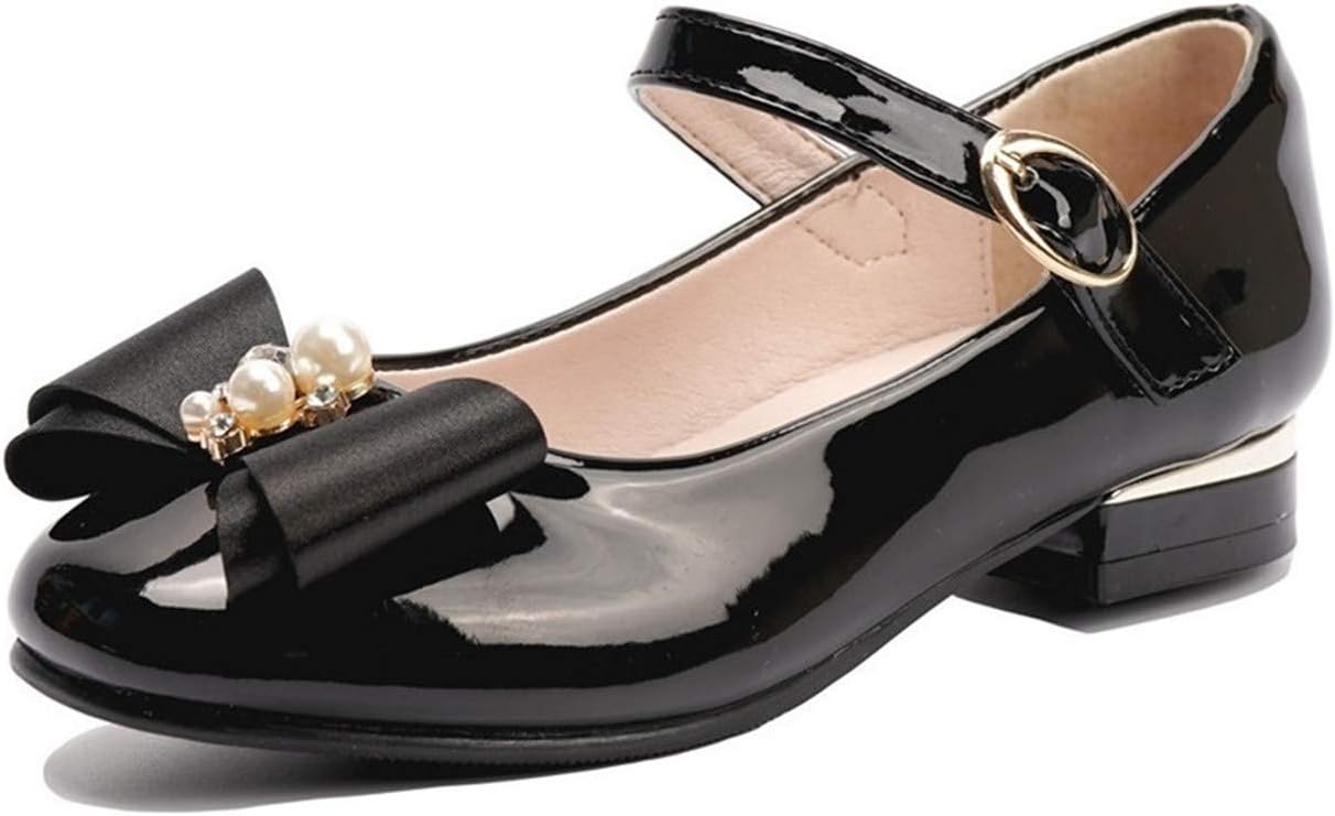 Flyrioc Girl's Little Heel Ballet Dress Shoes Princess Mary Jane Floral Dress (Little Kid/Little Girls)