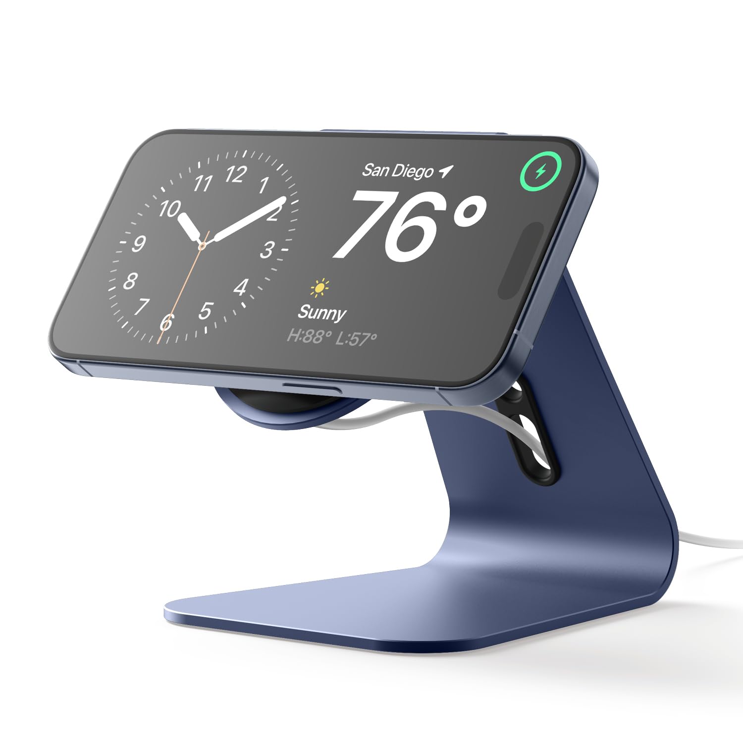 elago MS4 Charging Stand Compatible with MagSafe Charger - Premium Silicone Stand Compatible with iPhone 17, 16, 15, 14, 13, 12 Series [Charger Not Included] (Jean Indigo)