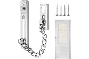 Door Chain Lock,Door Security,Door Locks for Entry Door Stainless Steel Theft Door Chain with 4 Screws,Inside Door, Bedroom,H