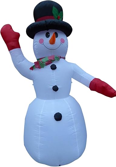 Uk Gardens Large Inflatable Snowman Christmas Decoration 240cm 8ft