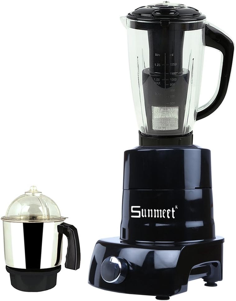 Sunmeet Direct Factory Outlet 01 750 Watts Mixer Grinder 2 Jar, 1 Juicer Jar and 1 Chutney Jar (Black)