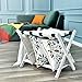 WELLAND Wood Collapsible Foldable Luggage Rack Holder with Shelf Suitcase Luggage Stands for Guest Room, White