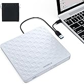 ORIGBELIE External CD/DVD Drive for Laptop, Ultra Slim 13mm USB 3.0 Type-C Portable DVD Player CD Burner Reader Writer Record