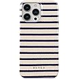 BURGA Phone Case for iPhone 14 Pro Max - Cute, Trendy, Aesthetic, Pattern Phone Cover, Hard Shell Protection - fits Apple iPhone 14 Pro Max Case for Women Men, Striped Navy Blue
