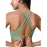 High Impact Sports Bra for Women Molded Cup Back Closure High Support Womens Sports Bras Criss-Cross Back Workout Running Bra