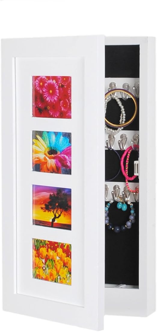 Marco Vitrina Armario Para El Pared Alacena Color Blanco Madera