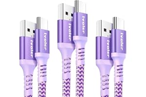 [3-Pack] USB C Cable, (3ftX2+6ft) Type C Fast Charger A to C Cable Nylon Braided Cord for Samsung Galaxy Note 10 9 S8 S9 S10 