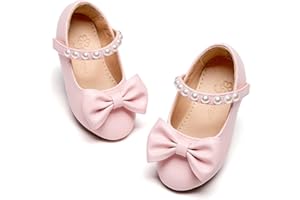 Flaryzone Toddler/Little Girls' Ballerina Flat Mary Jane Princess Dress Shoes - Wedding School Party