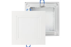 uxcell Square Ceiling Cover Plate, Recessed Lights Hole Trim Plate Wall Hole Spring Mount Decorative Flat Cap Access Panel fo