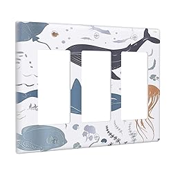 Wpshijia Kids Sea Animal Decorative Triple Rocker