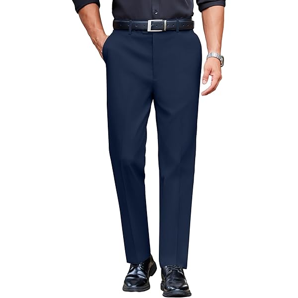 Amazon.com: Mens Formal Business Wrinkle Free No Iron Pants Solid Color Slim  Casual Pants Stretch Dress Suit Pants (Black,29) : Clothing, Shoes & Jewelry