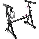 Liquid Stands Keyboard Stand w/ Wheels - Black Z