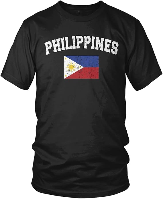 Amdesco Men's Philippines Flag, Filipinas Philippine Flag T