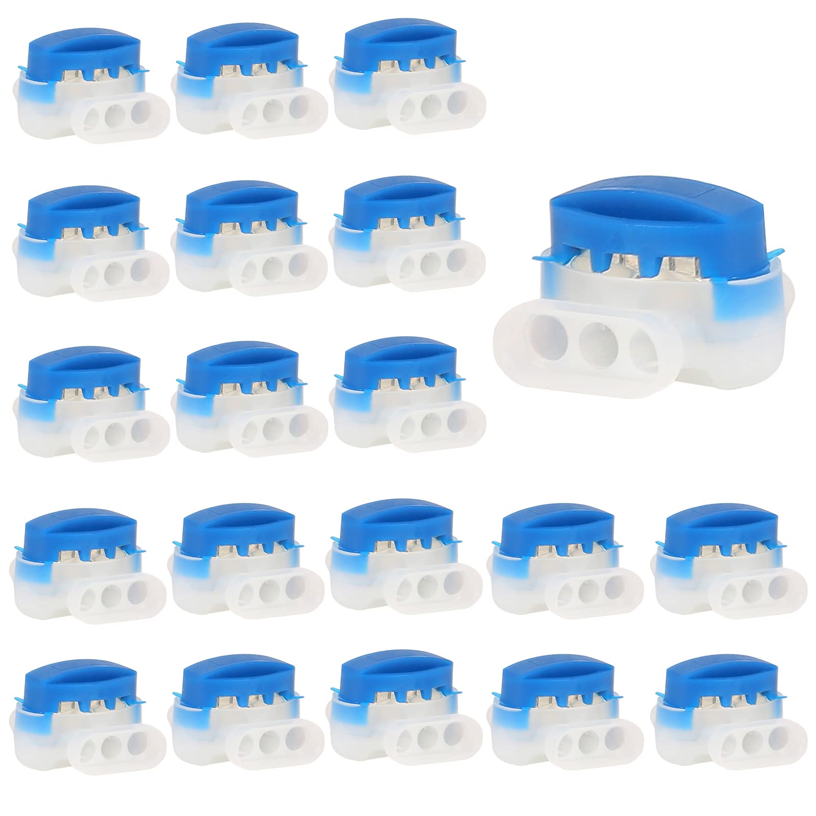 Luabue 20 Pack Cable Connector Waterproof Electrical Wire Connectors Crimps Gel Filled Lawnmower Connector for Husqvarna Flymo Robotic Lawn Mower Automower Irrigation Application