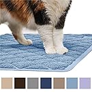 Gorilla Grip The Original XL Cat Litter Mat, Phthalate Free, 35" x 23", Traps Litter from Box, Best Scatter Control, Easy to Clean, Soft on Paws (Extra Large: Light Blue)