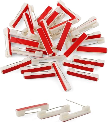 Pack De 100 Pines De Seguridad De Plástico Blanco - Autoadhesivos, 31 Mm, Para Insignias, Etiquetas Y Manualidades