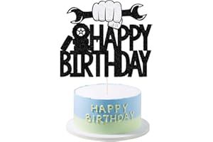 LVEUD happy birthday Cake Topper -Car enthusiasts happy Birthday Cake topper-Auto repair engineer cake decorations