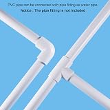 Sourcing Map PVC Rigid Tube 36mm ID 40mm OD 0.35m White High Impact Tubing view 5