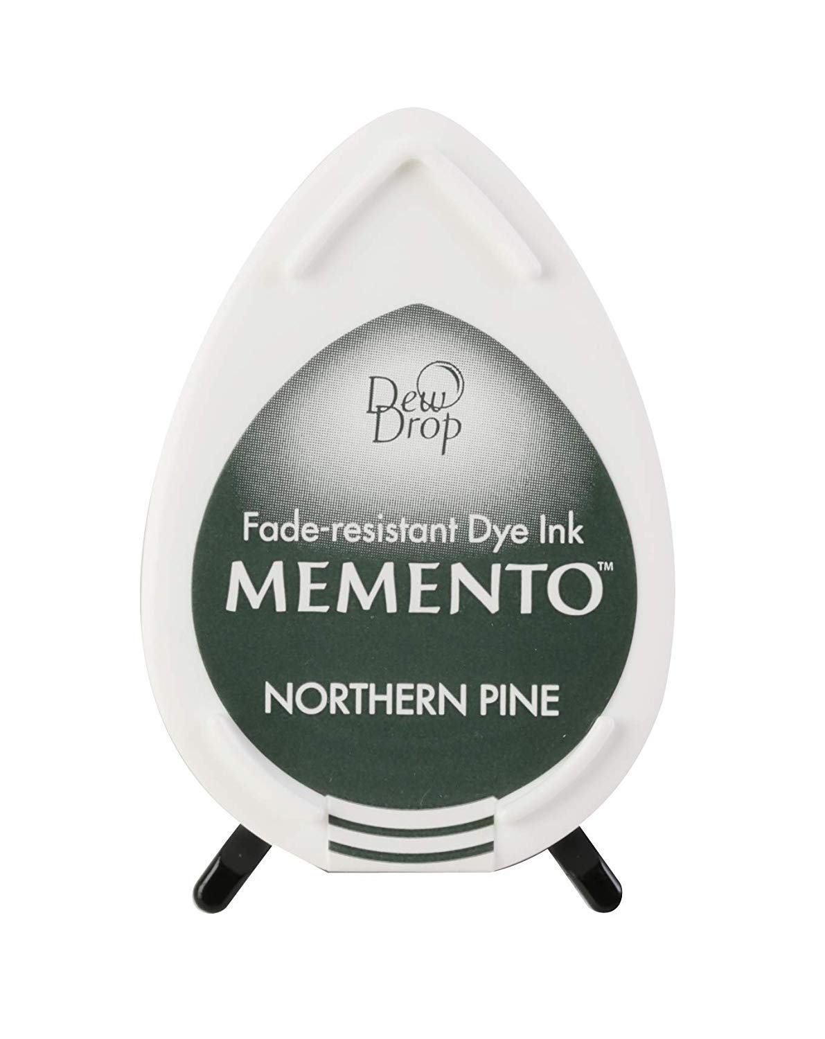 Tsukineko Memento Dew Drop Ink Pads for Stamping - Green, Northern Pine - Small - Translucent - Waterproof, Archival - Embossing