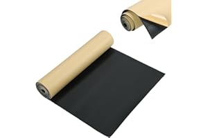 FLKQC Neoprene Foam Rubber Sheet with Adhesive | Sponge Neoprene, Foam Rubber Sheet, Cut to Multiple Dimensions and Lengths for DIY Padding Gaskets,Crafts (1/8" Thick x 12" Wide x 24" Length)