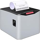 NUCOUN Thermal Receipt Printer, 80mm USB POS Printer,Auto Cutter, Support Cash Drawer, Support Windows/Mac/Linux, Do Not Square, Printer for Home Office Restaurant