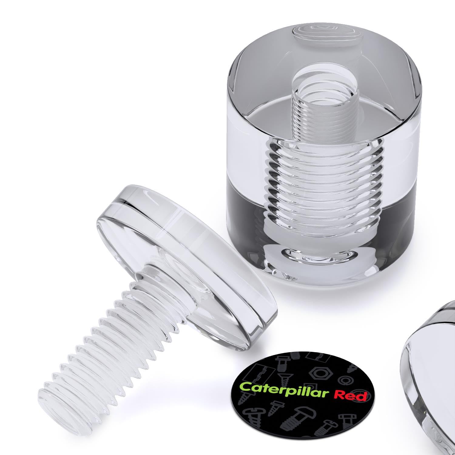 4 x Clear Standoffs, Glass Like, Acrylic, Transparent spacers, Plastic, wallmount, Display Signs, Through Hole Panels Supports, Water Resistant, Anti-Corrosion, Waterproof, Size 25x25mm