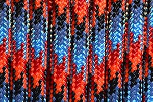 BORED? PARACORD! 550 lb Paracord – Ideal for Crafting, DIY Projects, Camping, Military & Active Outdoors – 300+ Colors – Tactical Parachute Cord Type III – Strong - Lava 2 100 Feet