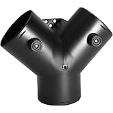 UOIENRT 75MM Car Heater Ventilation Duct, Y Branch Outlet Exhaust Connector Joint Connector with Valve Flap Fit for Eberspach
