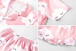 Umeyda Girls Satin Silky Collar V Neck Ruffle Short