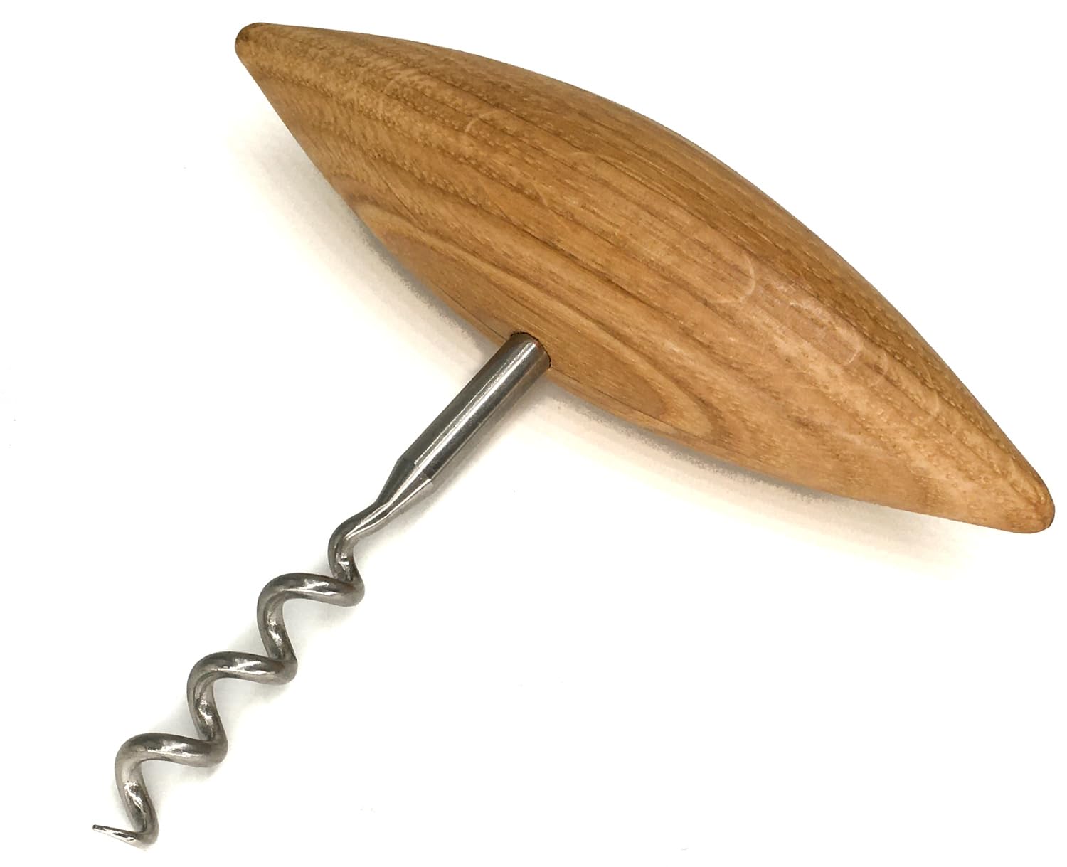 KokosnussEisen® - Premium Corkscrew - Polished Stainless Steel - Oak Wood Handle - Made in Germany